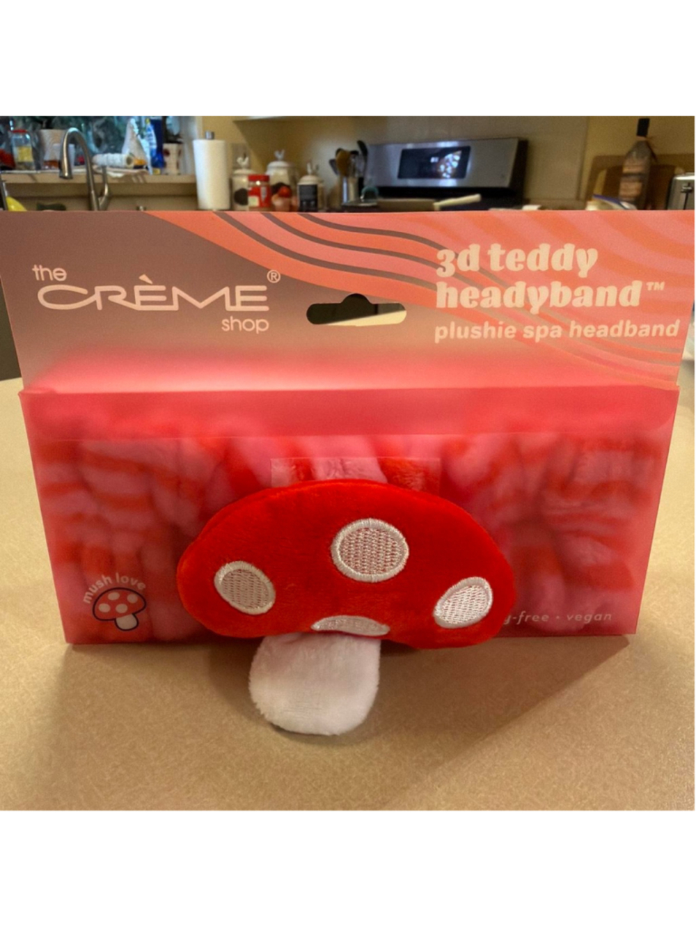 NWT The Crème Shop 3D Teddy Headband with red mushroom design #mushroom #teddy
A